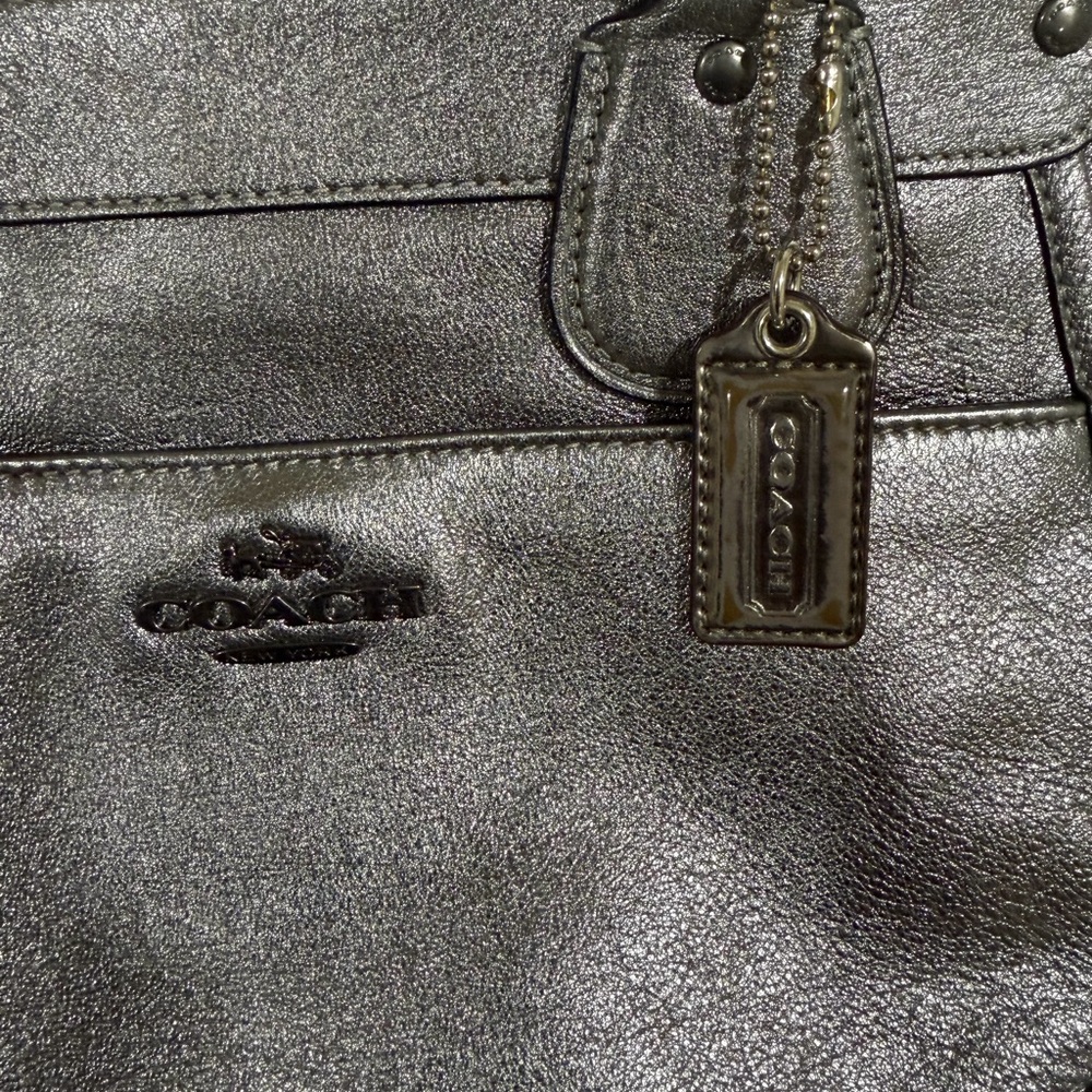 Coach Metallic Mickie Satchel w/unbranded Scarf!! - Picture 2 of 6